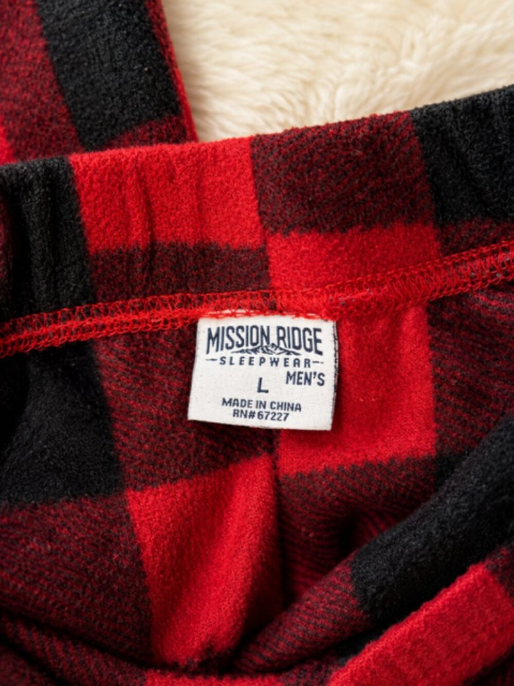 🛏️ Mission Ridge Men’s Buffalo Plaid Sleep Pants – Size Large - Picture 2 of 3